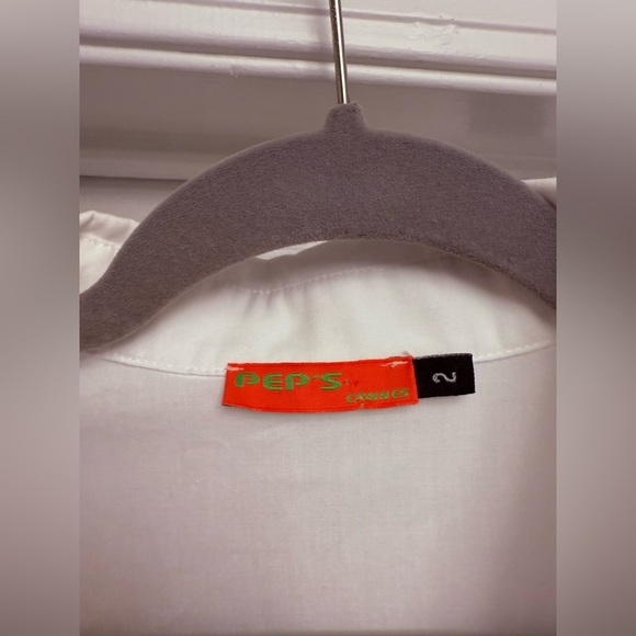 Pep’s Cannes Women’s White Yellow Shirt Dress Size 2 - Picture 2 of 7